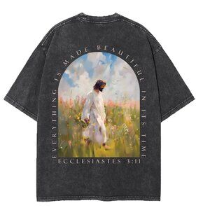 NEW Everything Is Made Beautiful In Its Time Dble Sided Unisex Christian T Shirt